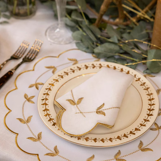 Gold-Trimmed Elegance Placemats