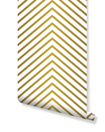 Gold Zigzag Chevron Removable Wallpaper