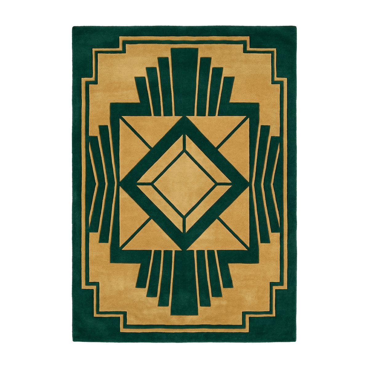 Golden Crested Vault Hand Tufted Rug - MAIA HOMES