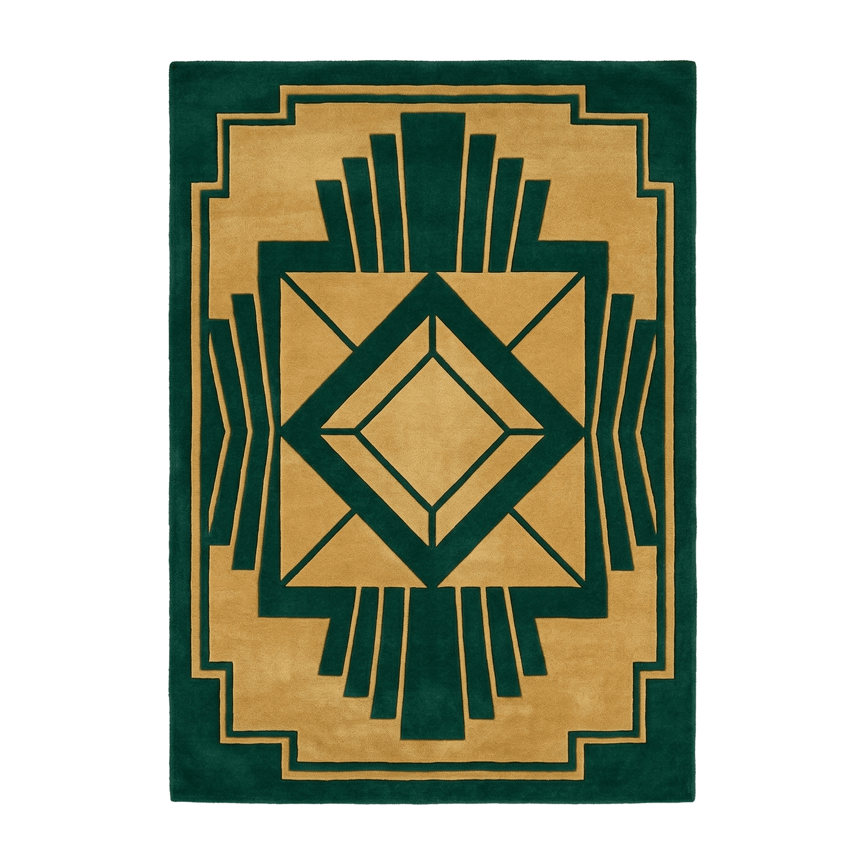 Golden Crested Vault Hand Tufted Rug - MAIA HOMES