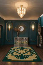 Golden Crested Vault Hand Tufted Rug - MAIA HOMES