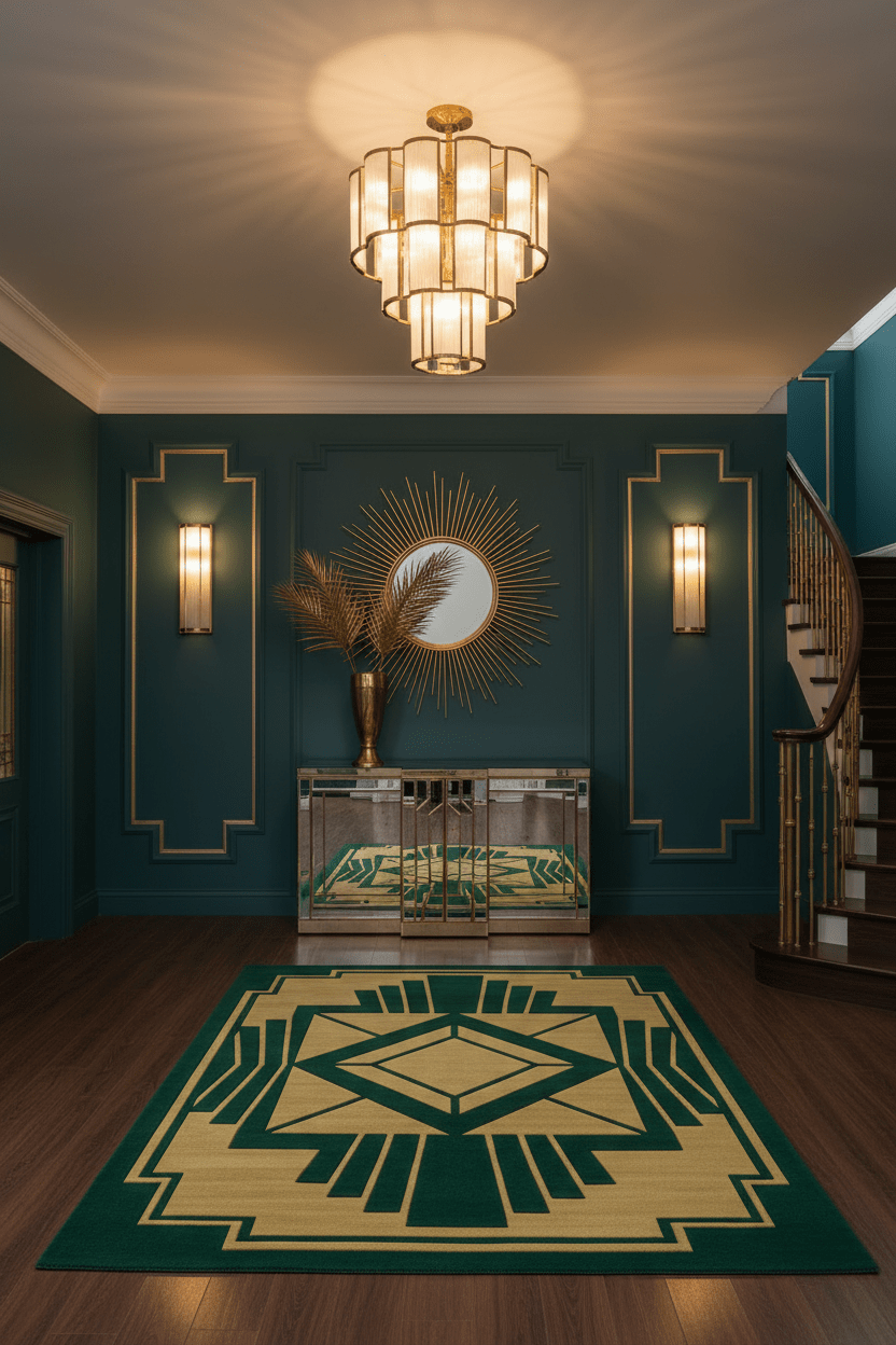 Golden Crested Vault Hand Tufted Rug - MAIA HOMES