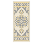 Golden Damask Hand Tufted Runner Rug 