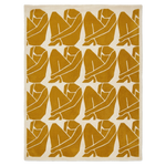 Golden Figure Grid Motif Hand Tufted Rug 