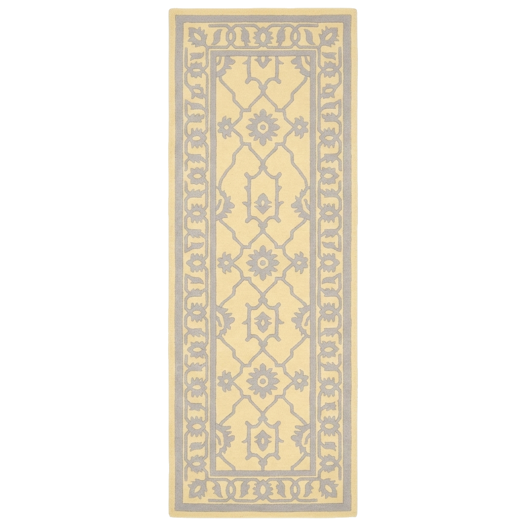 Golden Filigree Heirloom Hand Tufted Runner Rug