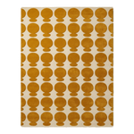 Golden Polka Dot Array Streak Hand Tufted Rug 