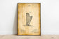 Harp Patent Print| Framed Art Print