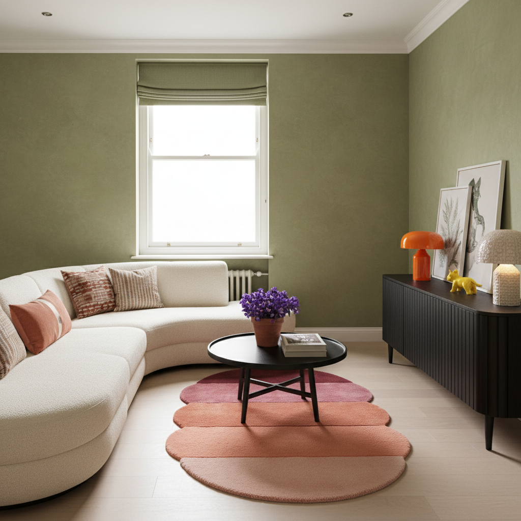 Gradated Arch Hand Tufted Wool Rug