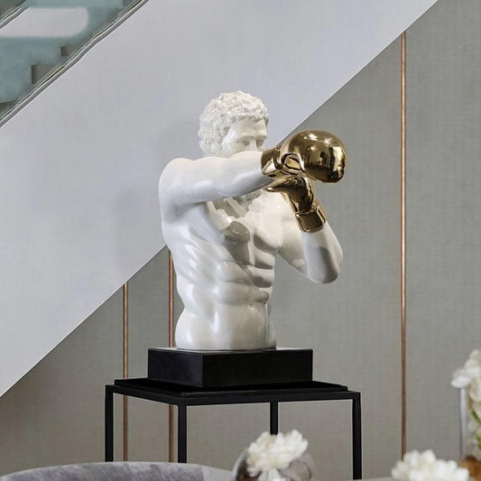 Grand Boxing Man With Golden Gloves Statue Grand Boxing Man With Golden Gloves Statue Grand Boxing Man With Golden Gloves Statue 