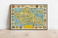 Grand Teton National Park Map Print| Art History Oahu Island Map Print| Fine Art Prints 