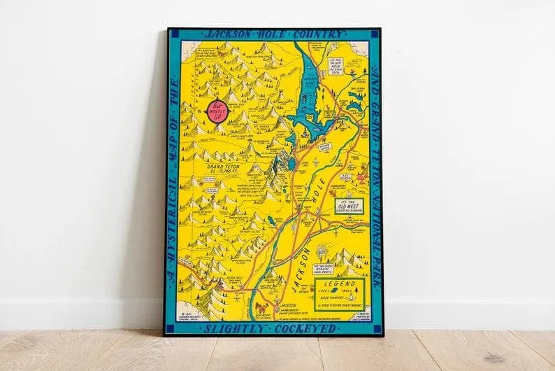 Grand Teton National Park Map Print| Art History