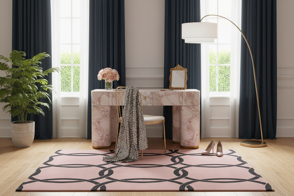 Graphic Circles Hand Tufted Rug