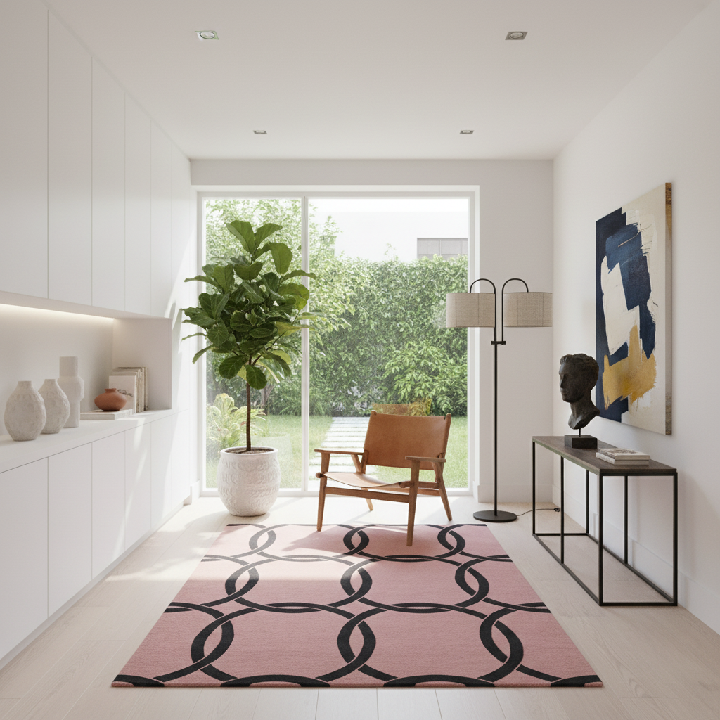 Graphic Circles Hand Tufted Rug