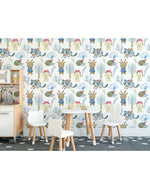 Kids Winter Animals Removable Wallpaper