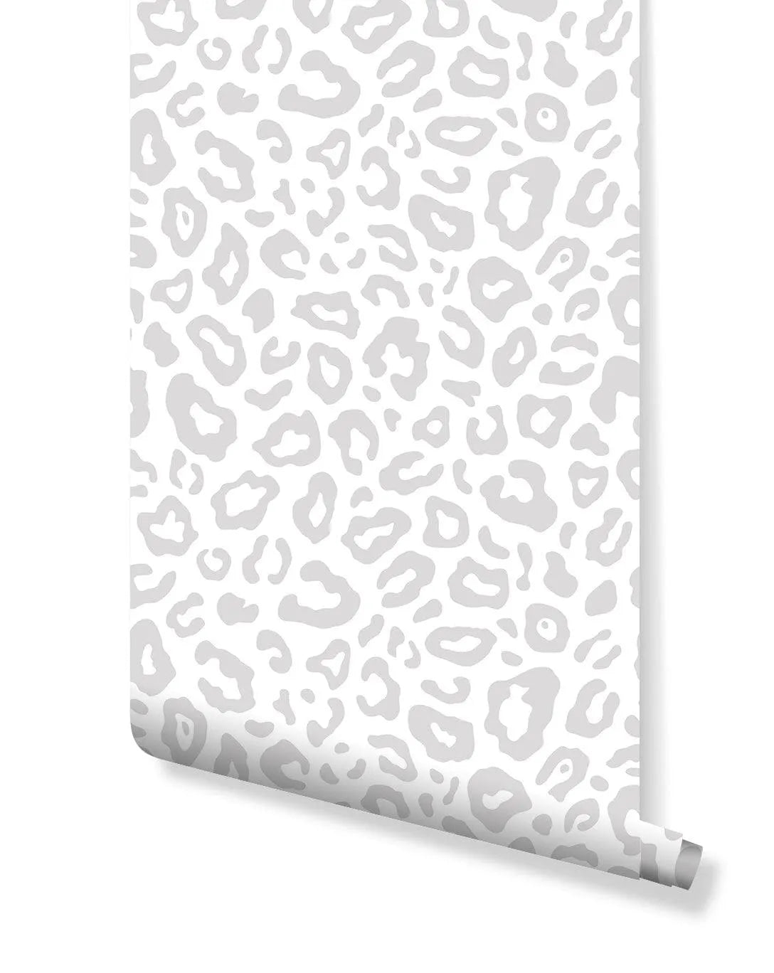 Gray Leopard Spots Print Removable Wallpaper