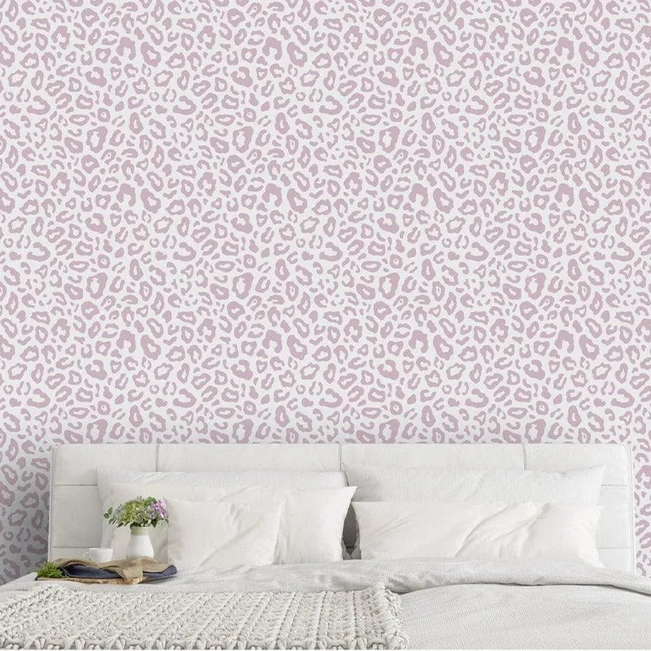 Gray Leopard Spots Print Removable Wallpaper