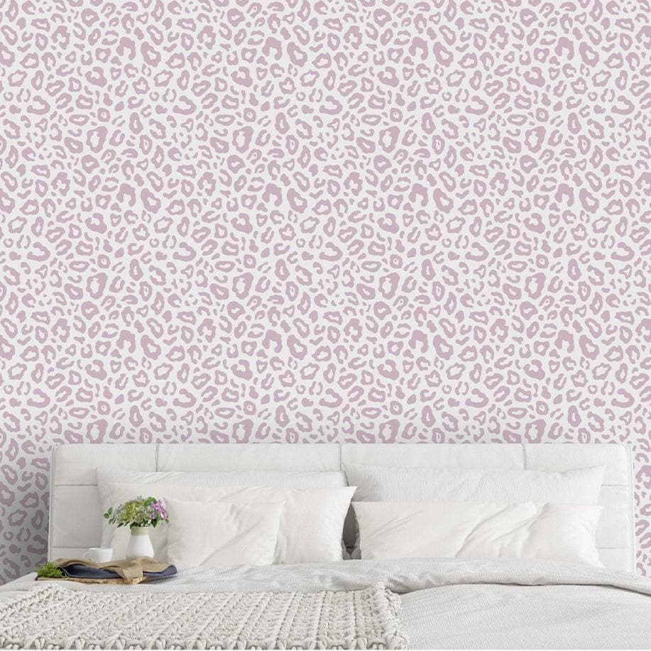 Gray Leopard Spots Print Removable Wallpaper