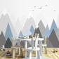 Gray and Blue Pointy Mountain Hills Nursery Wallpaper Gray and Blue Pointy Mountain Hills Nursery Wallpaper 