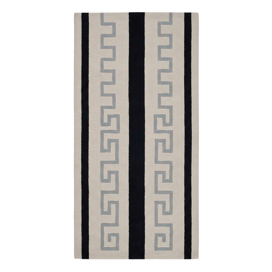 Greek Key Hand Tufted Runner Rug