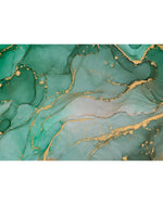 Green Watercolor Abstract Marble Alcohol Ink Paint Wall Mural