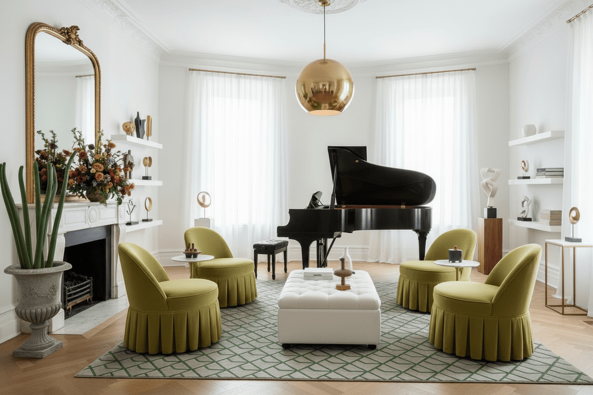Green Geo Mesh Hand Tufted Rug - MAIA HOMES