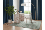 Green Geo Mesh Hand Tufted Rug - MAIA HOMES