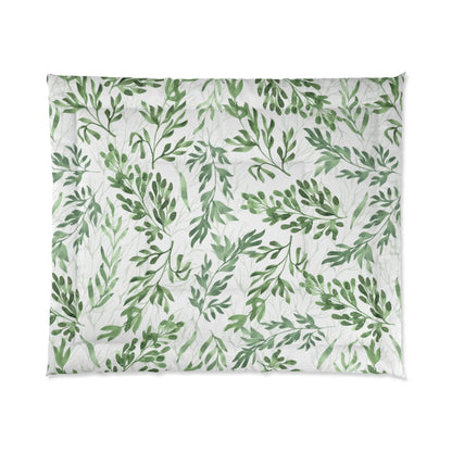 Green Foliage Comforter 104" × 88"