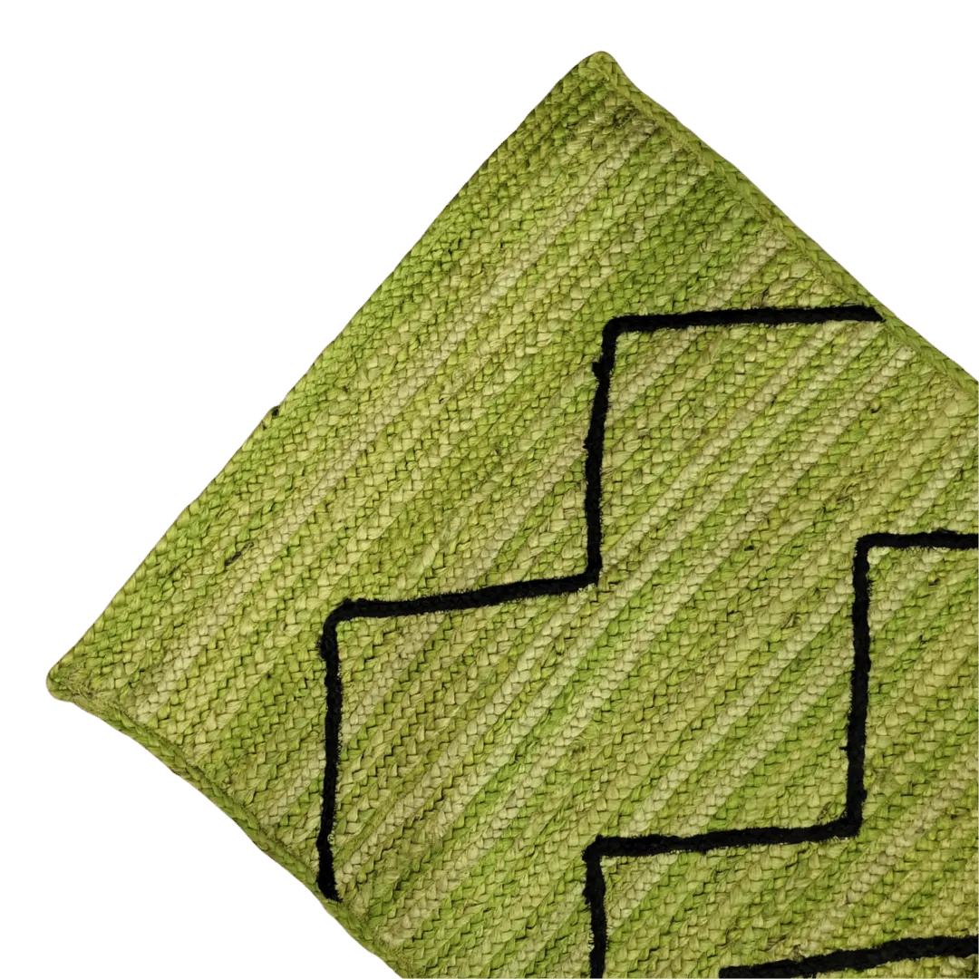 Green Hilly Natural Jute Rug