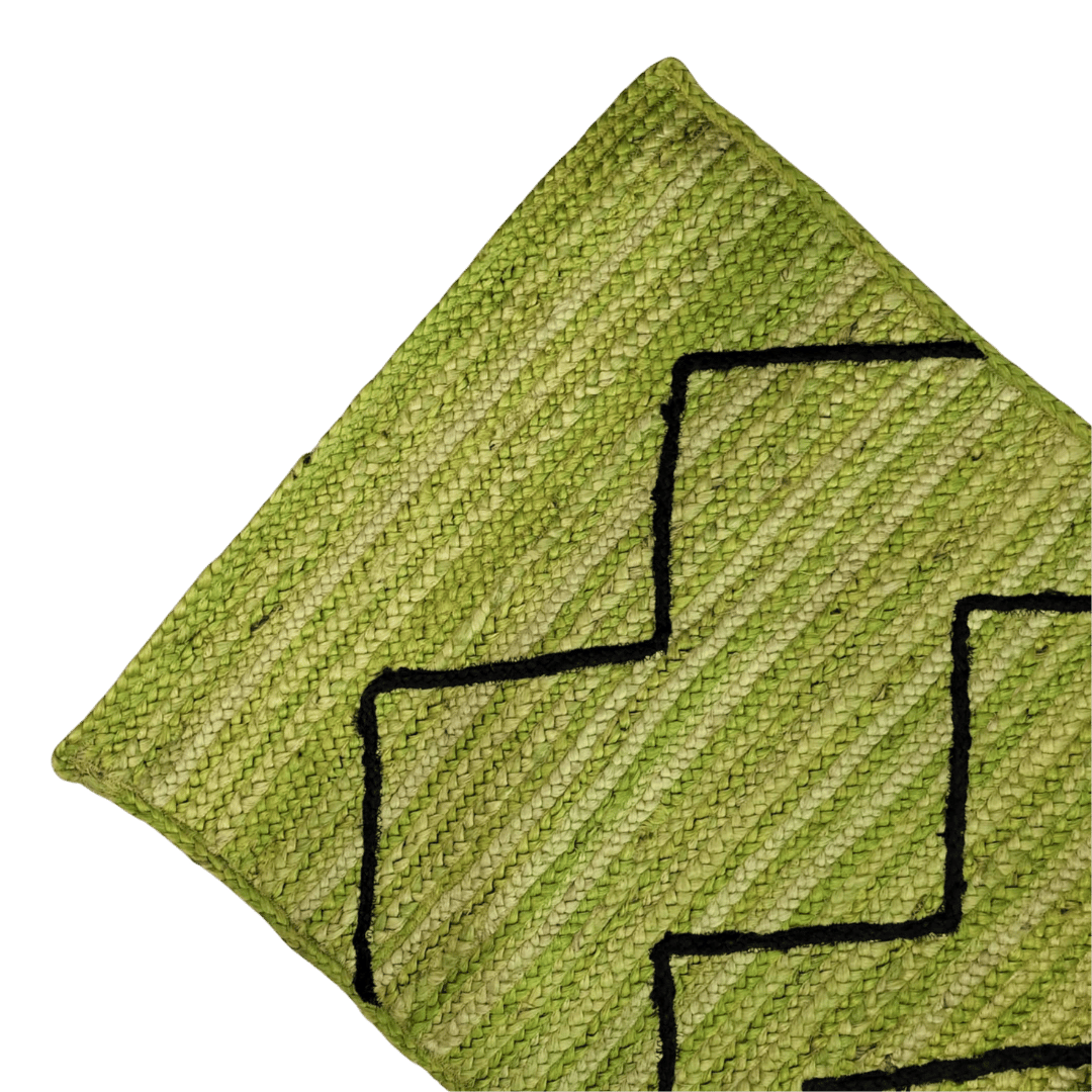 Green Hilly Natural Jute Rug 2'6" x 12'