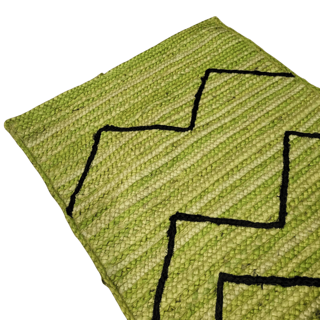 Green Hilly Natural Jute Rug 2'6" x 12'