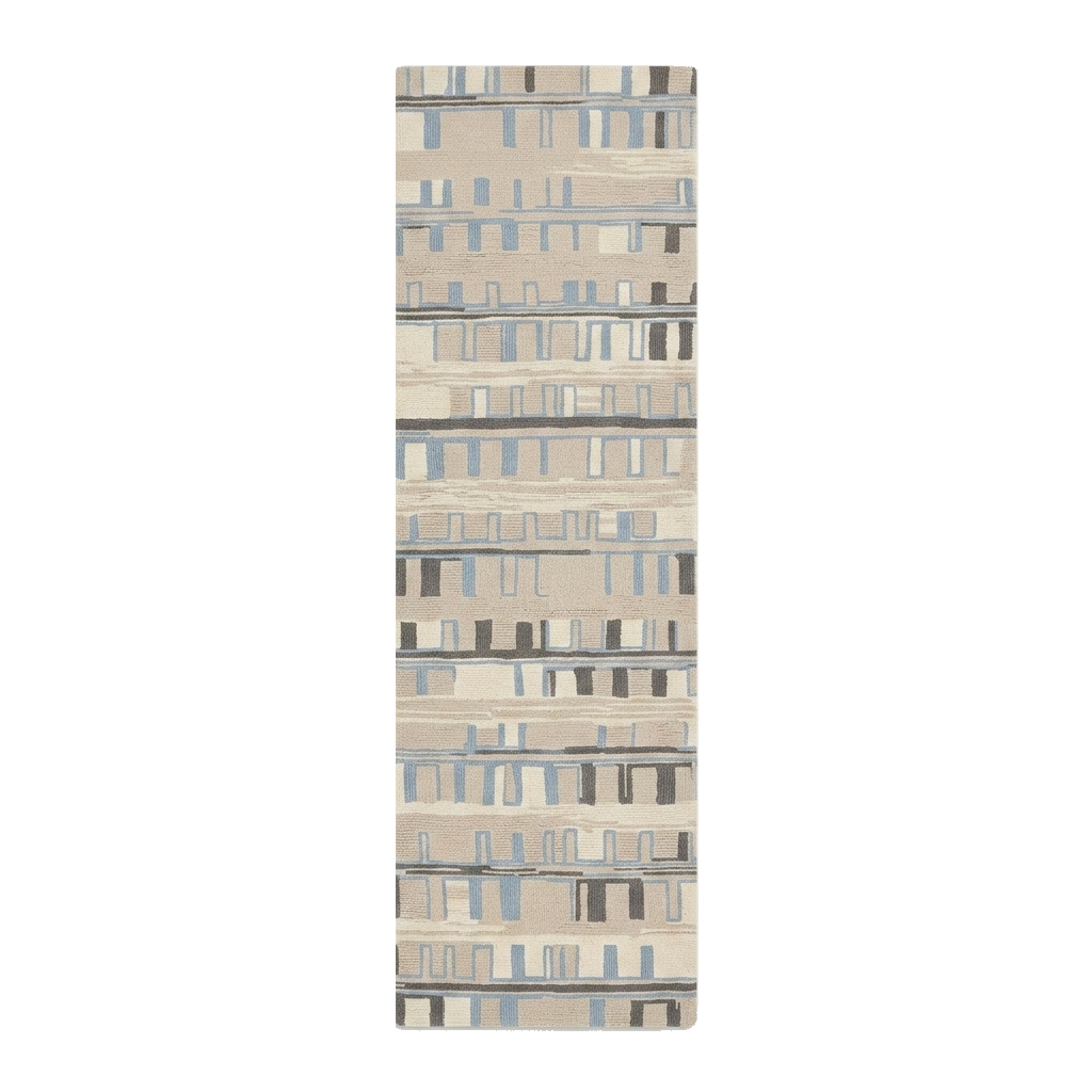 Gridline Horizon Hand Tufted Runner Rug