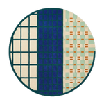Gridwork Mosaic Hand Tufted Round Rug
