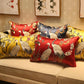 Chinoiserie Crane Embroidered Throw Pillow Cover