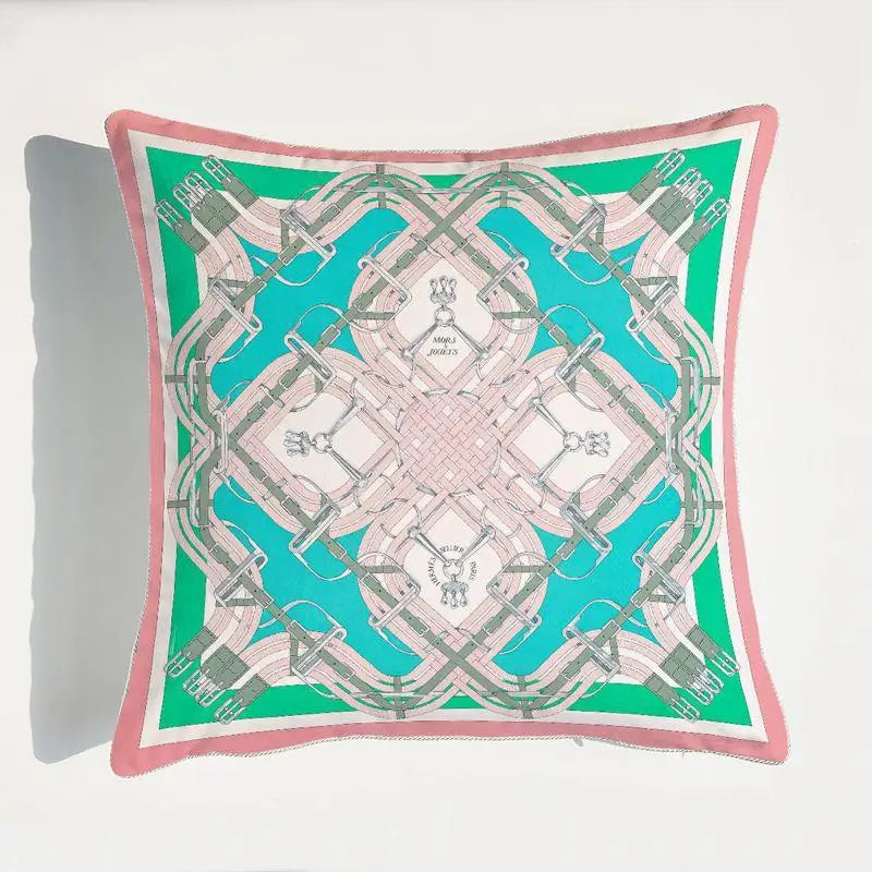 Velvet French Inspired Throw Pillow Cover