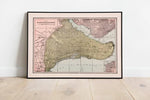 Istanbul Map Print| Turkey Vintage Map