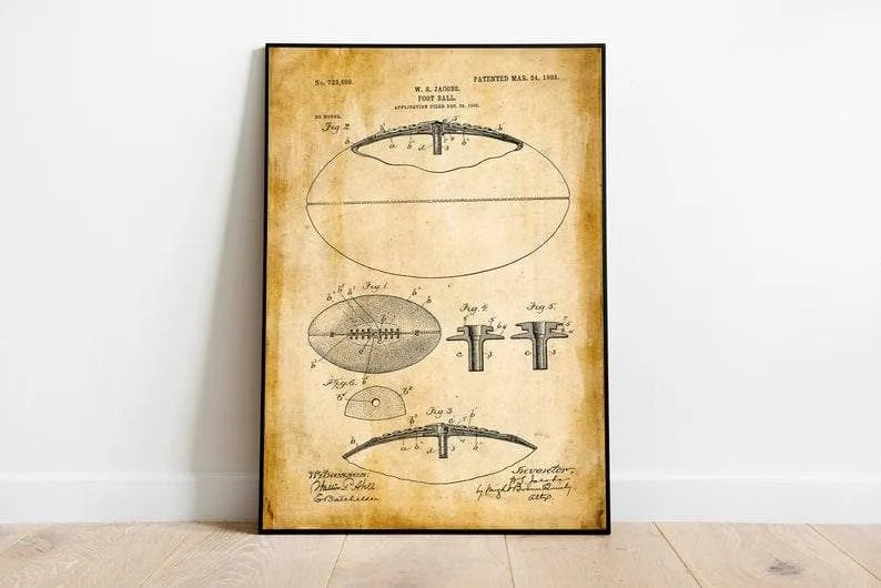 Football Patent Print| Framed Art Print