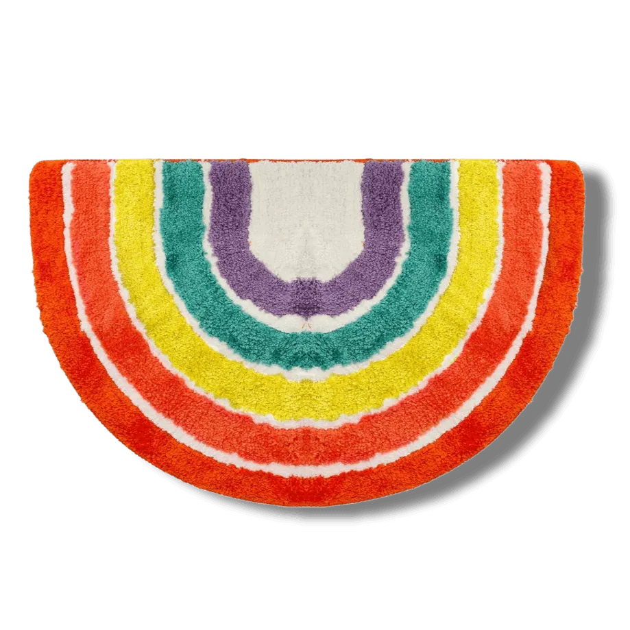 Half Moon Rainbow Bath Mat