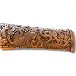 Hand Engraved Brass Khmer Knife with Case