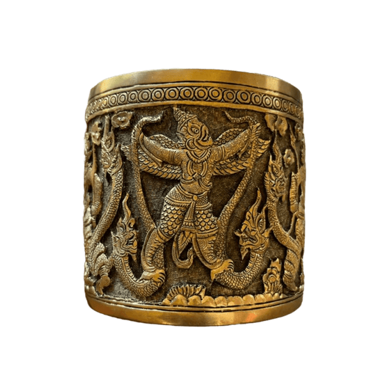 Hand Engraved Solid Brass Mug with Handle - Godly World Hand Engraved Solid Brass Mug with Handle - Godly World 