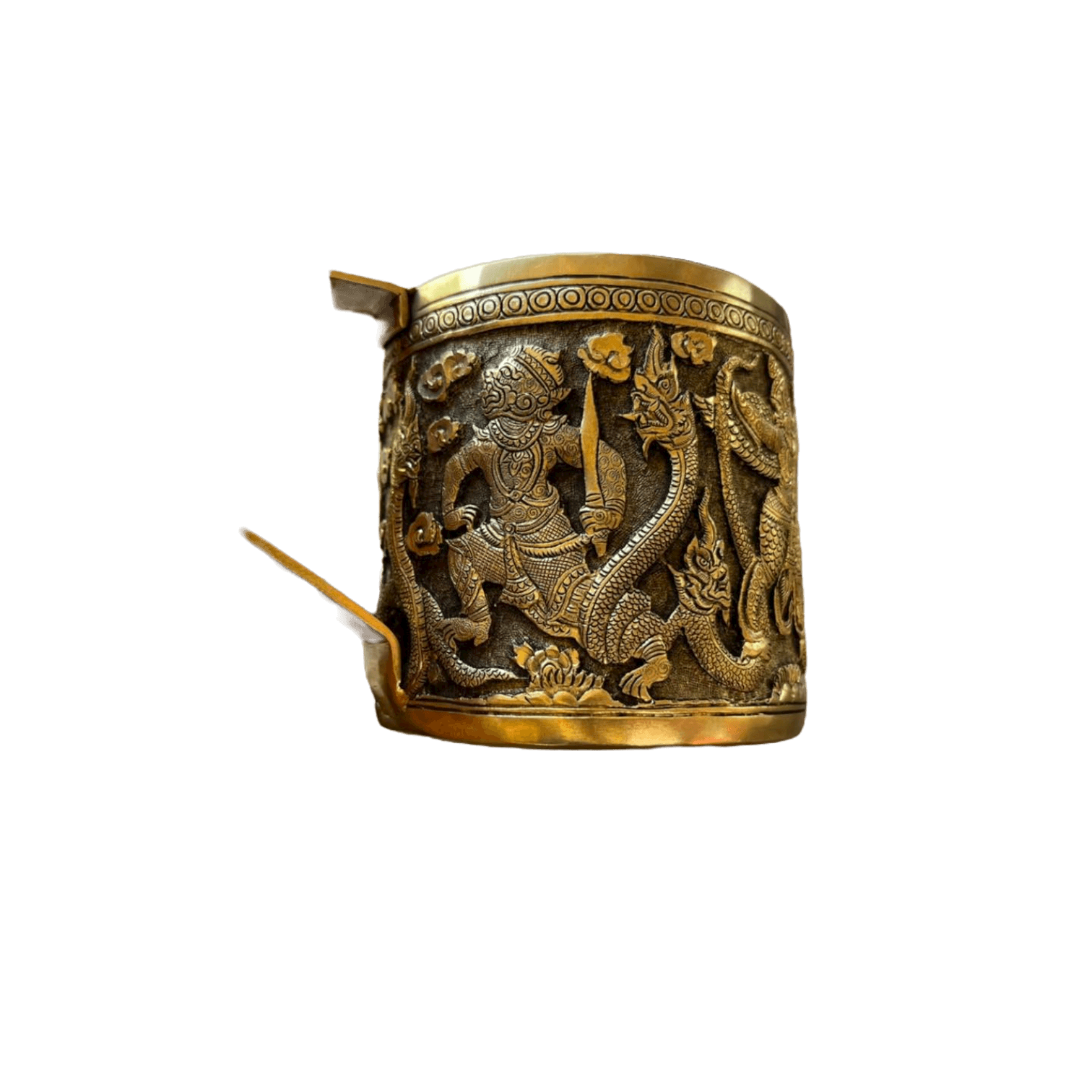 Hand Engraved Solid Brass Niello Betel Box Hand Engraved Solid Brass Mug with Handle - Godly World 