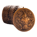 Hand Engraved Solid Brass Niello Betel Box