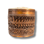 Hand Engraved Solid Brass Niello Betel Box