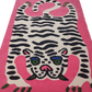 Hand Tufted Pink Tiger Wool Area Rug