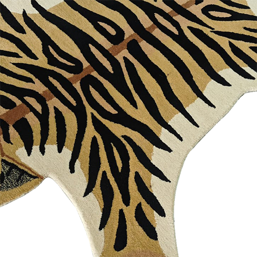 Hand Tufted Mini Tiger Wool Rug