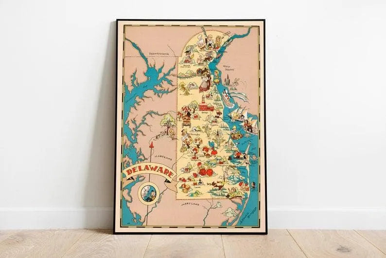 Delaware Map Print| Art History