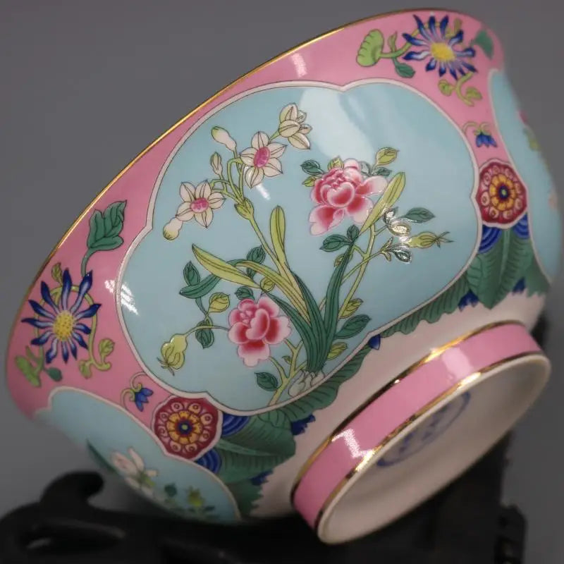 Qing Qianlong Pink Floral Porcelain Bowl — Antique Reproduction