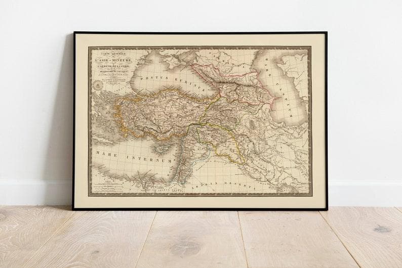 Historical Map of Asia Minor 1822| Old Map Wall Decor Historical Map of Asia Minor 1822| Old Map Wall Decor Historical Map of Asia Minor 1822| Old Map Wall Decor 