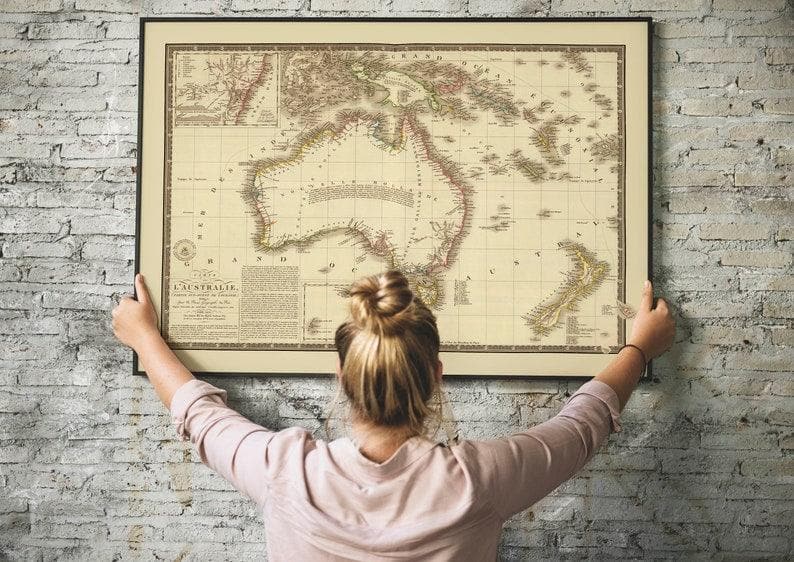 Historical Map of Australia 1826| Old Map Wall Decor Historical Map of Australia 1826| Old Map Wall Decor Historical Map of Australia 1826| Old Map Wall Decor 