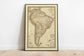 Historical Map of South America 1828| Old Map Wall Decor