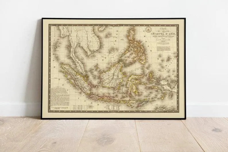 Historical Map of Malay Archipelago 1828